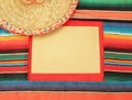 fiesta poncho frame sombrero cinco de mayo