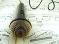 Microphone On Sheet Music