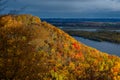 Mississippi river bluff, autumn