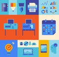 Modern Business Workflow Illus...