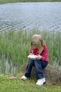 Modern Young Girl Playing Comp...