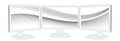 Monitors multisystem media center vector illustration detailed contour drawing vector original is ready to download Royalty Free Stock Images