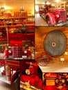 Vintage Fire Truck Montage collage