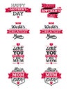 Mothers Day Text Elements
