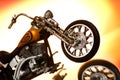 Motorcycle On Abstract Backgro...