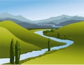 Mountain Landscape With River