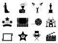 Movie and oscar symbol icons