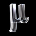 Mu symbol in glass (3d)