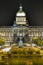 National museum in prague at night