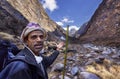 Nepali guide at the modi khola valley anapurna