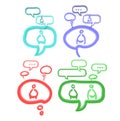 Network is working via gossip and referral from different identi each person have their own view identity which creates social to Stock Images