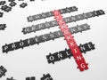 Networking isolated crossword with clipping path Royalty Free Stock Photo