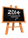 New year 2014 on blackboard