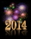 New Year 2014 digital fireworks