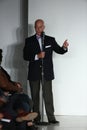 NEW YORK, NY - OCTOBER 24: Secrets In Lace Co-founder, President and Chief Designer Daniel Whitsett making introduction