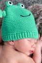 Newborn with beanie