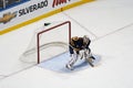 NHL Goaltender Ryan Miller guards the net