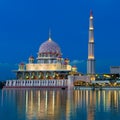 Night View Of A Mosque.