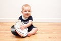 Nine Month Old Baby In Navy Bl...