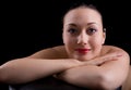 Nude Girl On Black Background