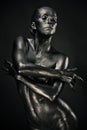 Nude Woman Like Statue In Liqu...