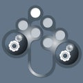 Object And Boxes With Cogwheels