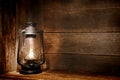 Old Kerosene Lantern Light In ...