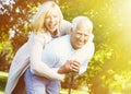Old People Over Park Background