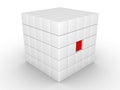 One Cube Is Pressed Inwards