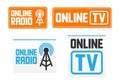 Online radio and tv signs