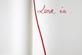 Open blank exercise book (love is)