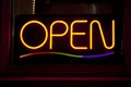 Open sign at a shop in Miami