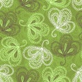 Ornate floral seamless pattern with cute leaves Stock Photos