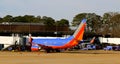 Passengers Boards a Southwest Airlines Plane