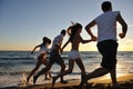 People Group Running On The Be...