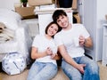 People Relax In New Home
