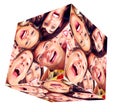 People Smile Cube Collage.