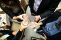 People Toasting With Wine