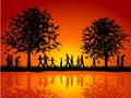 People Walking In The Countrys...
