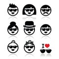 People Wearing Sunglasses, Hol...