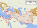 Persian Empire map (detailed)