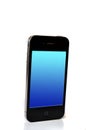 Phone black mobile on a white background Stock Image