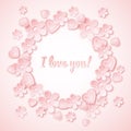 Pink Background With Valentin...