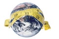 Planet Earth Measuring Tape Isolated