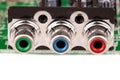 Plug red blue and greenav Royalty Free Stock Photos