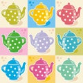 Polka-dot teapots