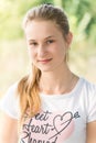 Portrait Of Teen Girl On Nature