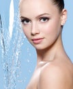 Portrait Of Woman With Water ...
