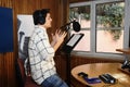 Portuguese Actor at Recording Studio