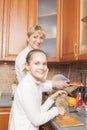 Positive Caucasian Family Prep...